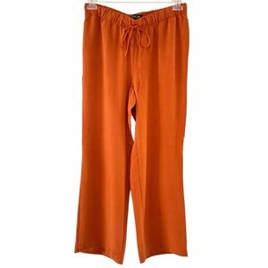 Rachel Zoe Burnt‎ Orange Drawstring Elastic Waist Wide Leg Palazzo Pants Small